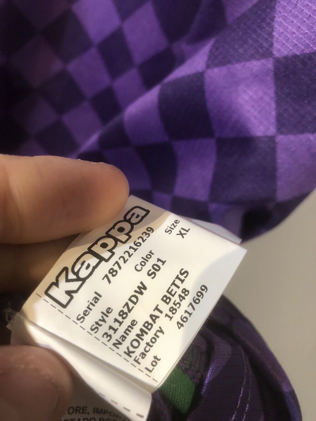 Fekir #8 Real Betis X-Large Kappa Kombat 2020/21 Away Football Shirt