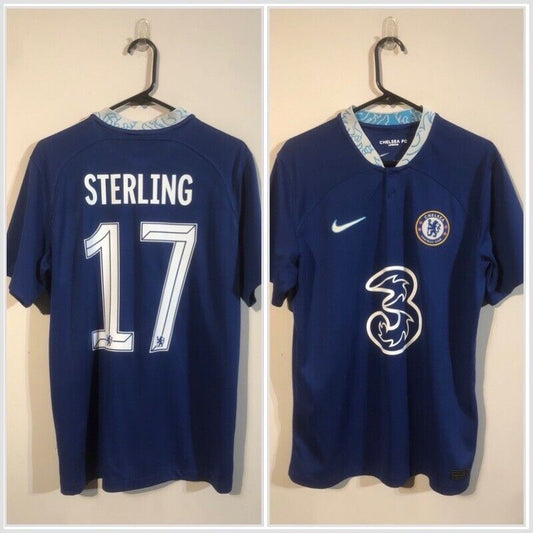 Sterling #17 Chelsea Euro 2022/23 Medium Home Shirt Nike Excellent Condition