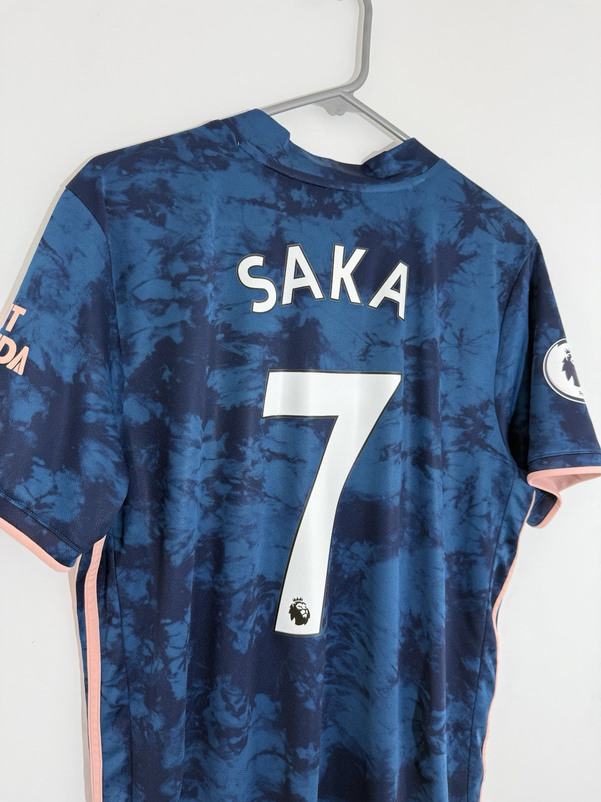 Arsenal Saka #7 2020/21 Large 3rd Shirt Adidas Very Good Condition GH6653