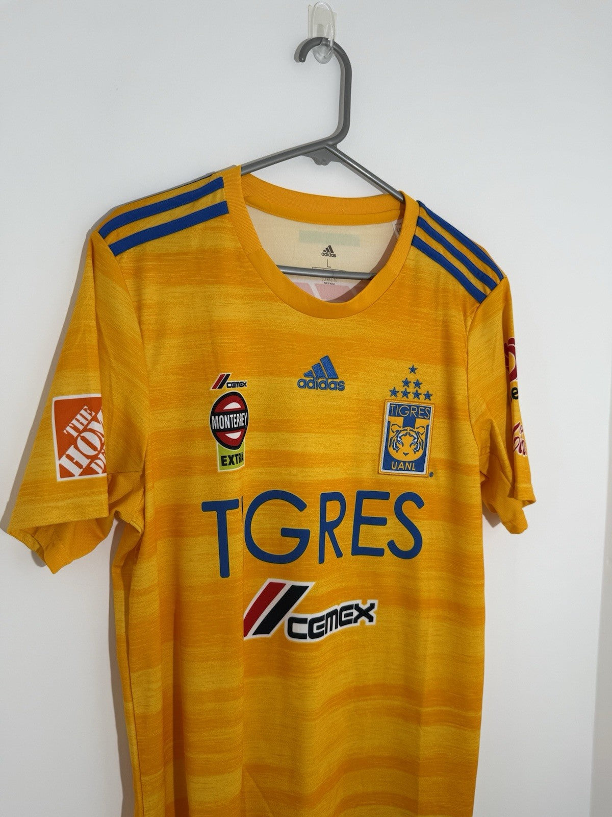 Tigres UANL 2019/20 Home Large Shirt Adidas Excellent Condition DW4383