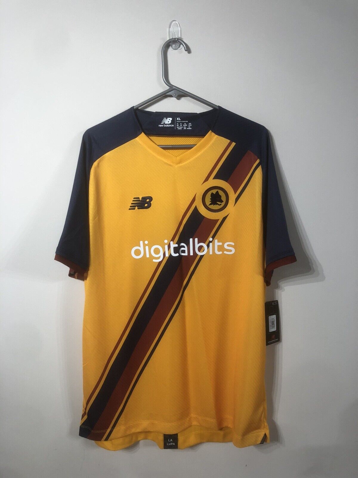 Abraham #9 AS Roma 3rd 2021/22 X-Large Football Shirt New Balance BNWT