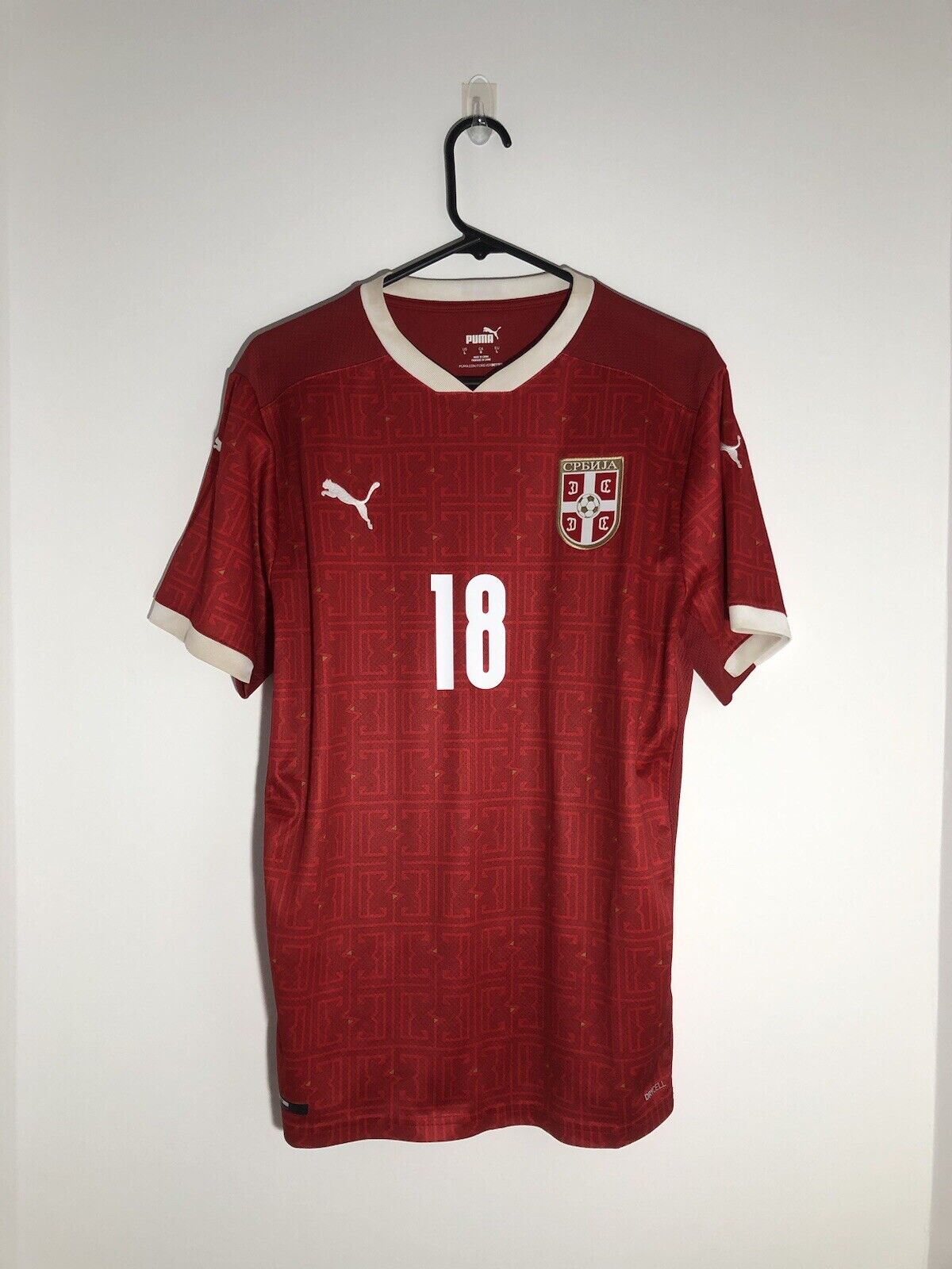 Vlahovic 18 Serbia 2020 21 Large Home Shirt Puma Excellent Condition 756515 01