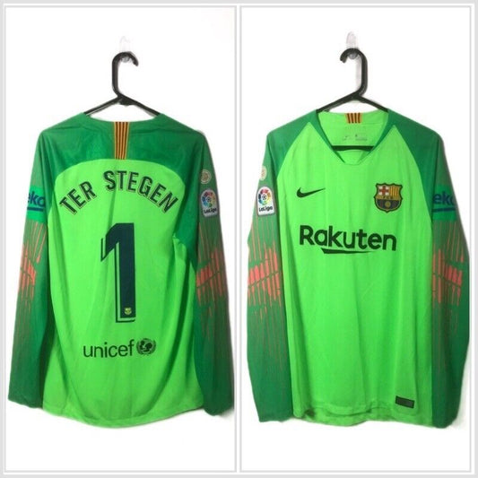Ter Stegen 1 FC Barcelona 2018 19 Medium Away Gk Excellent Condition 894437 399