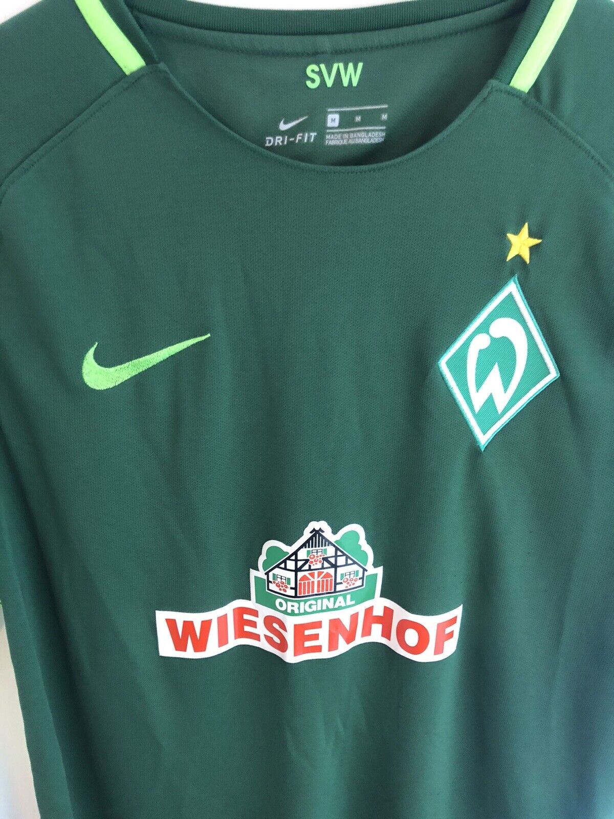 Werder Bremen 2017 18 Medium Home Shirt Nike Excellent Condition 854367 341