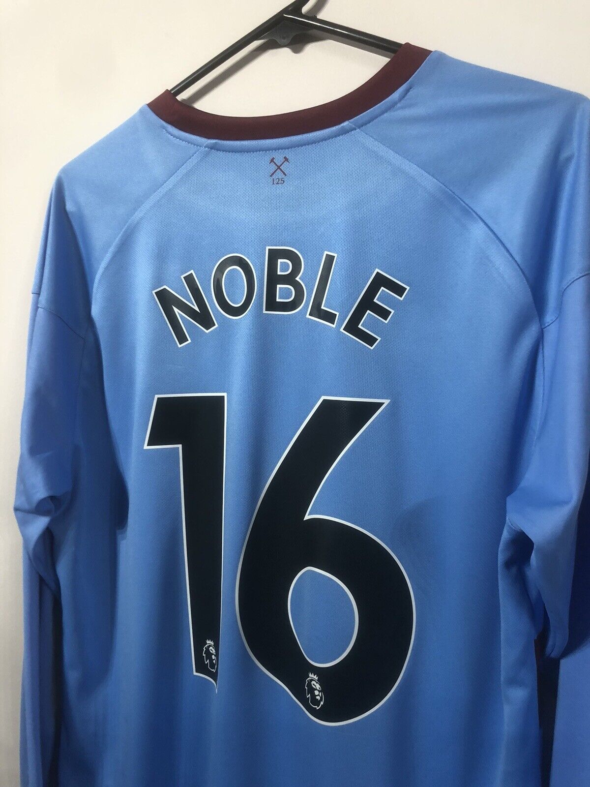 Noble #16 West Ham United 2020/21 Large L/S Away Shirt Umbro Excellent Condition