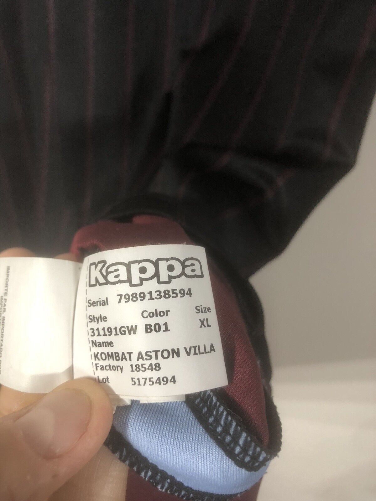 Grealish 10 Aston Villa 2020 21 XL Away Shirt Kappa Excellent Condition