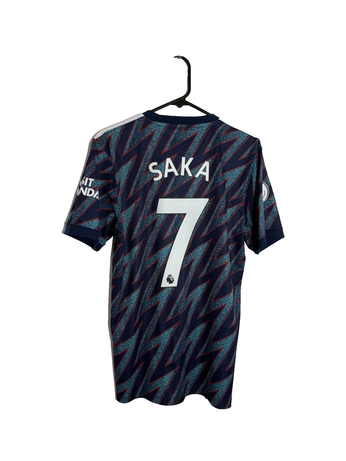 Arsenal Saka #7 2021/22 Small 3rd Shirt Adidas Excellent Condition GM0213