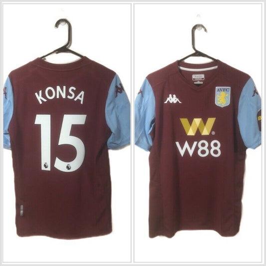 Konsa 15 Aston Villa 2019 20 Medium Home Shirt Kappa Excellent Condition
