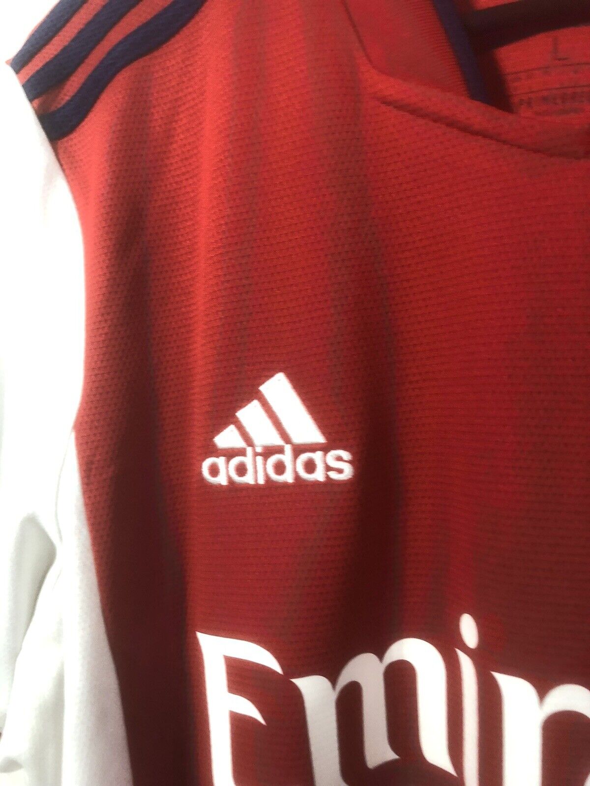 White #4 Arsenal Home 2021/22 Large Shirt Adidas Excellent Condition GM0217