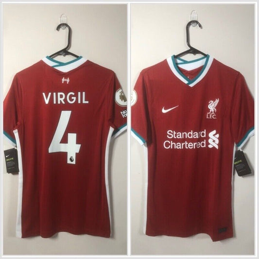 Virgil #4 BNWT Liverpool Small 2020/21 Home Shirt Jersey Nike