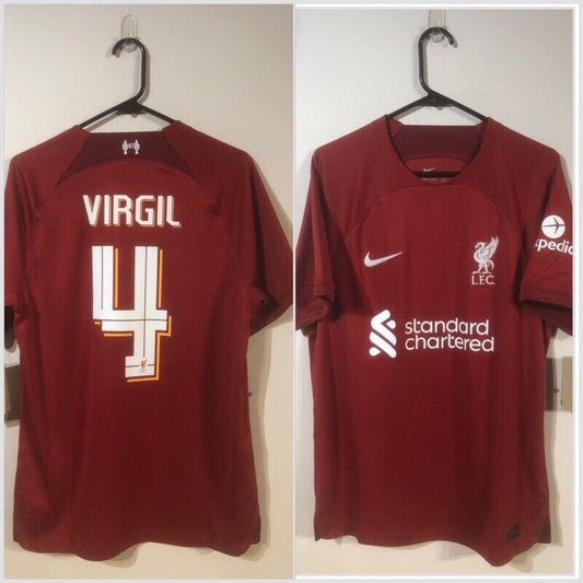 Virgil #4 Liverpool Medium 2022/23 Euro Home Jersey Nike BNWT