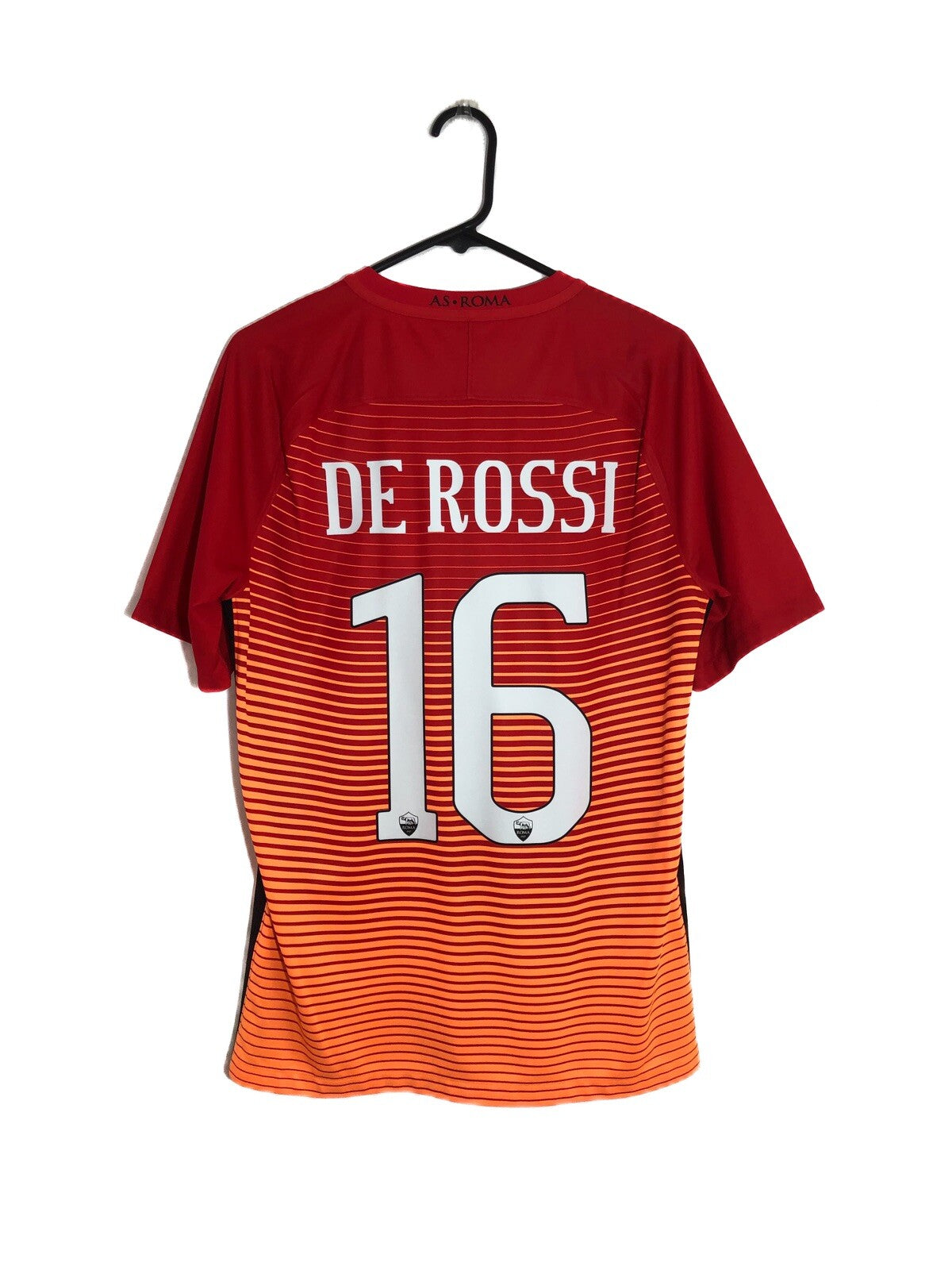 AS Roma De Rossi #16 2016/17 Medium 3rd Shirt Excellent Condition
