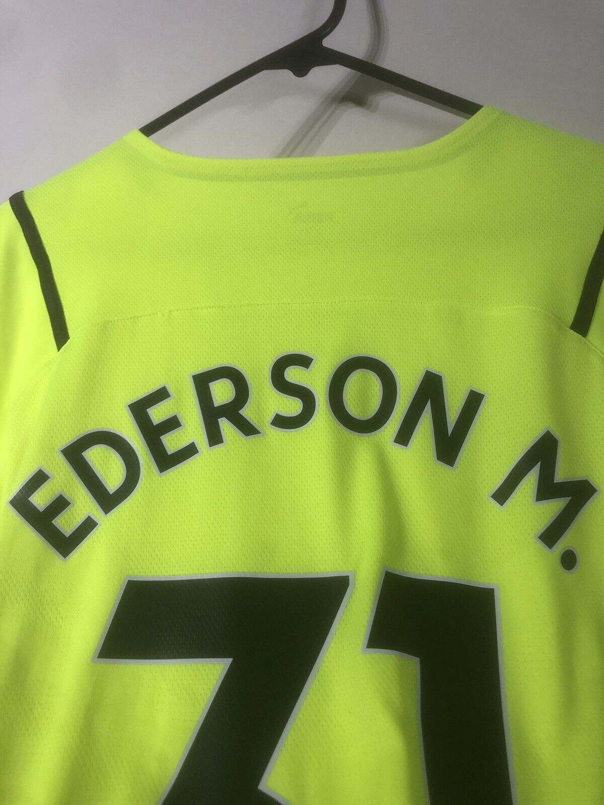 Ederson 31 Man City 2021 22 Large Authentic 3rd Gk Excellent Condition 759185 99