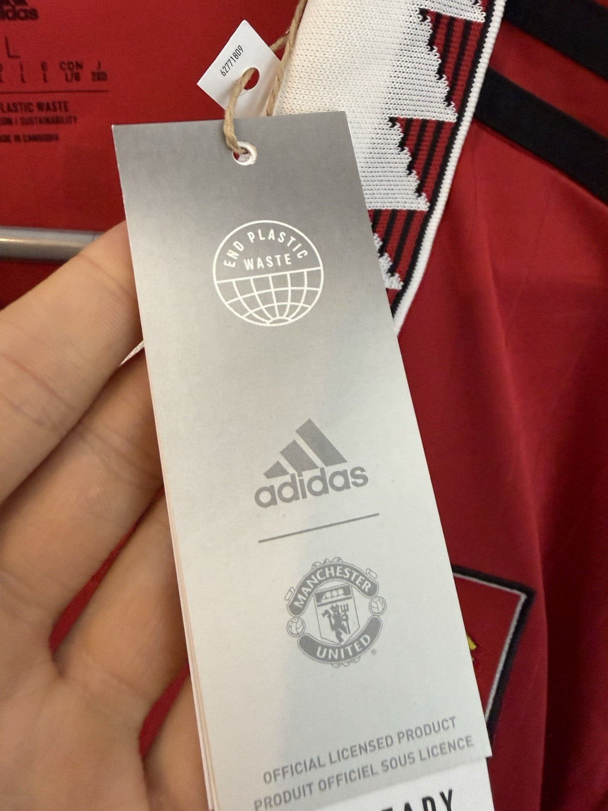 Manchester United Garnacho #49 2022/23 Large L/S Home Shirt BNWT H64044