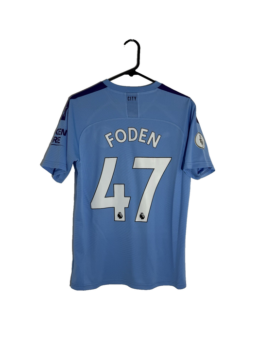 Manchester City Foden #47 2019/20 Medium (S) Home Excellent Condition 755586-01