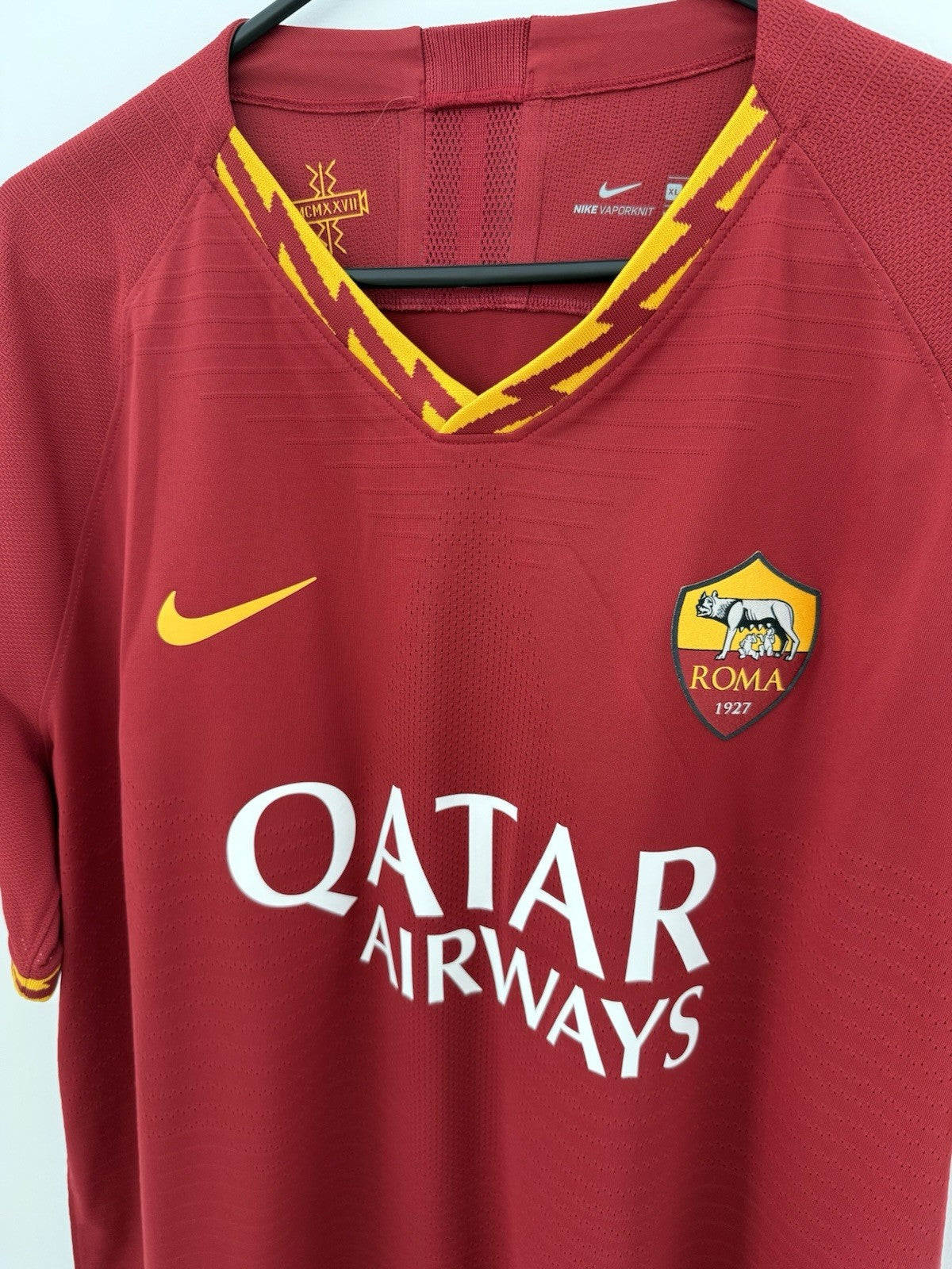 AS Roma Kluivert #99 2019/20 Vaporknit Home XL Excellent Condition AJ5266-613
