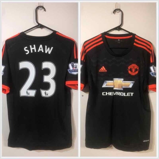 Shaw #23 Manchester United 2015/16 3rd Medium Football Shirt Very Good Condition