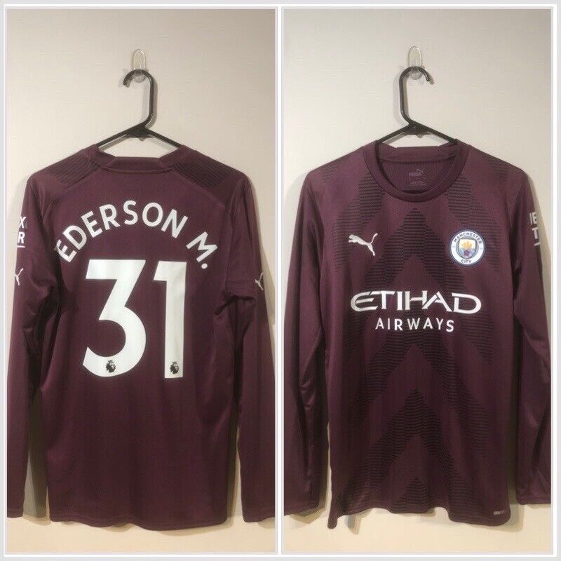 Ederson #31 Manchester City Treble 2022/23 Small Away Goalkeeper Shirt BNWT