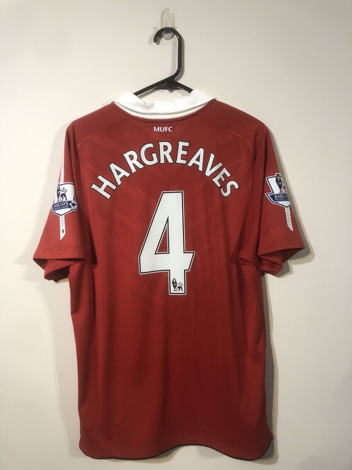 Hargreaves #4 Manchester United 2010/11 Medium Home Shirt Excellent Condition