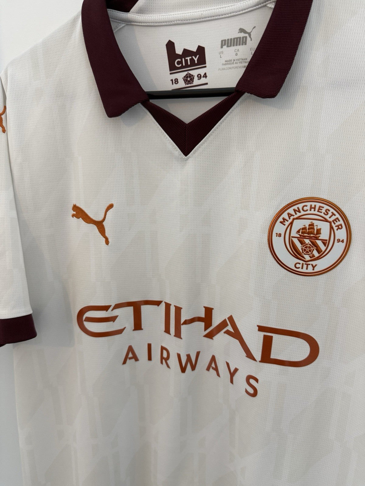 Manchester City Haaland #9 2023/24 Large Away Excellent Condition 770449-02