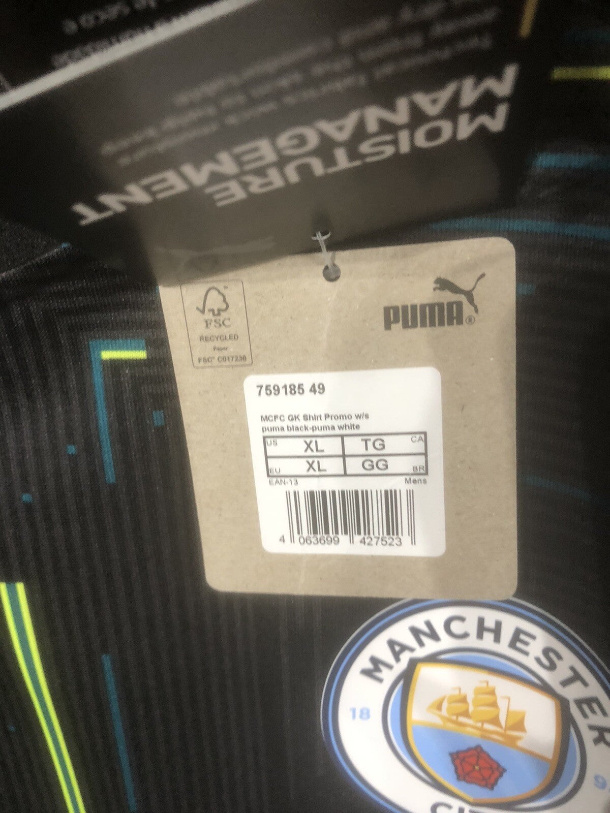Man City Ederson M. #31 2021/22 XL Home Authentic GK BNWT 759185-49