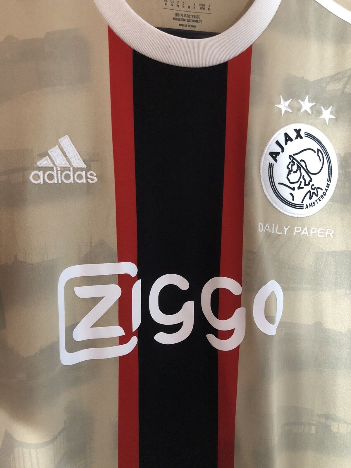 J Timber #2 Ajax Amsterdam Daily Paper Medium 2021/22 3rd Excellent Condition HG1393