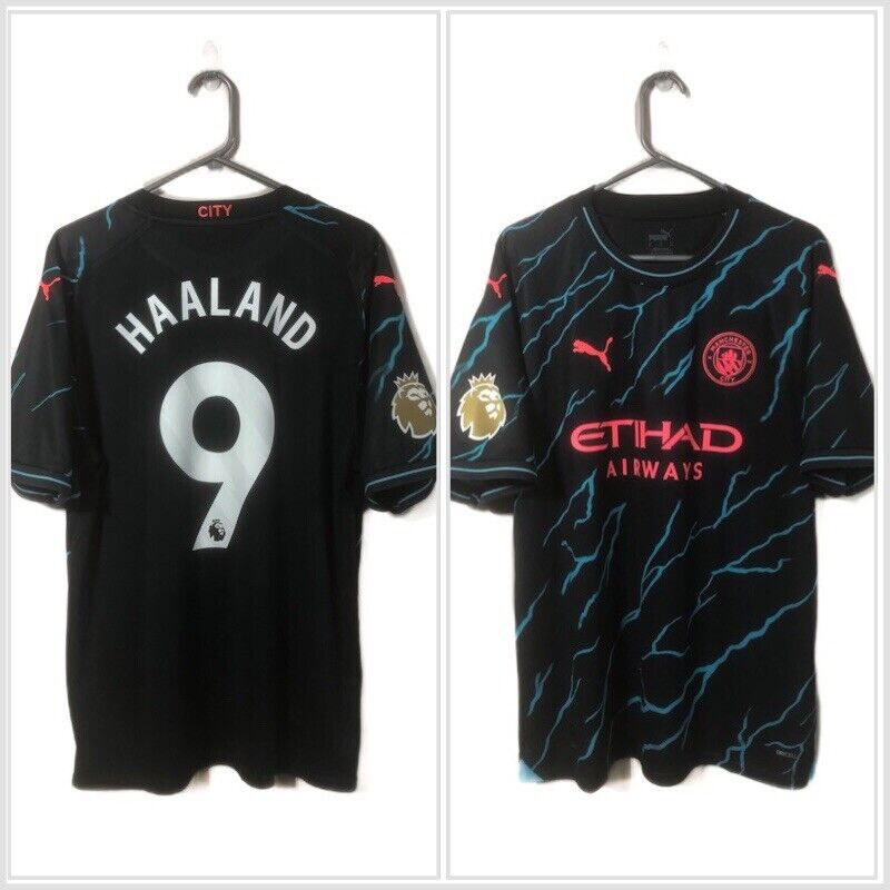 Haaland 9 Manchester City 2023 24 Xl 3rd Shirt Excellent Condition 770461 03