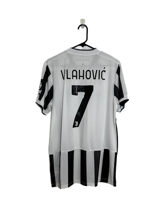 Juventus Vlahovic #7 2021/22 Large Home Shirt Adidas Excellent Condition GS1442
