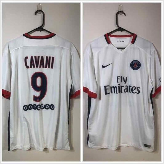 Cavani #9 Paris St Germain 2015/16 X-Large Away Football Shirt Excellent Conditi