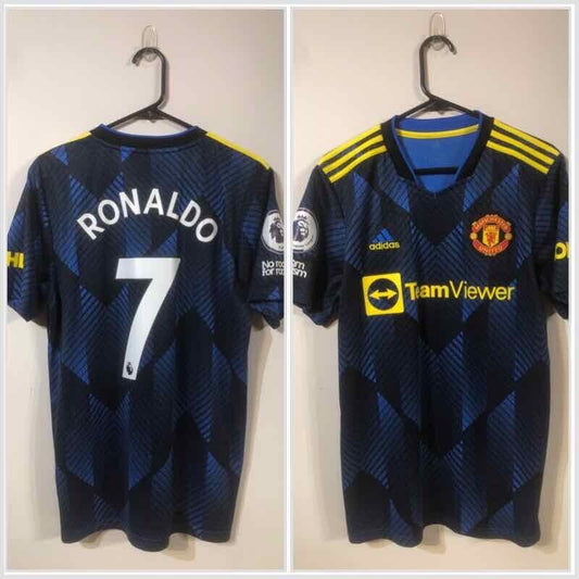 Ronaldo #7 Manchester United Medium 2021/22 3rd Shirt Adidas Excellent Condition