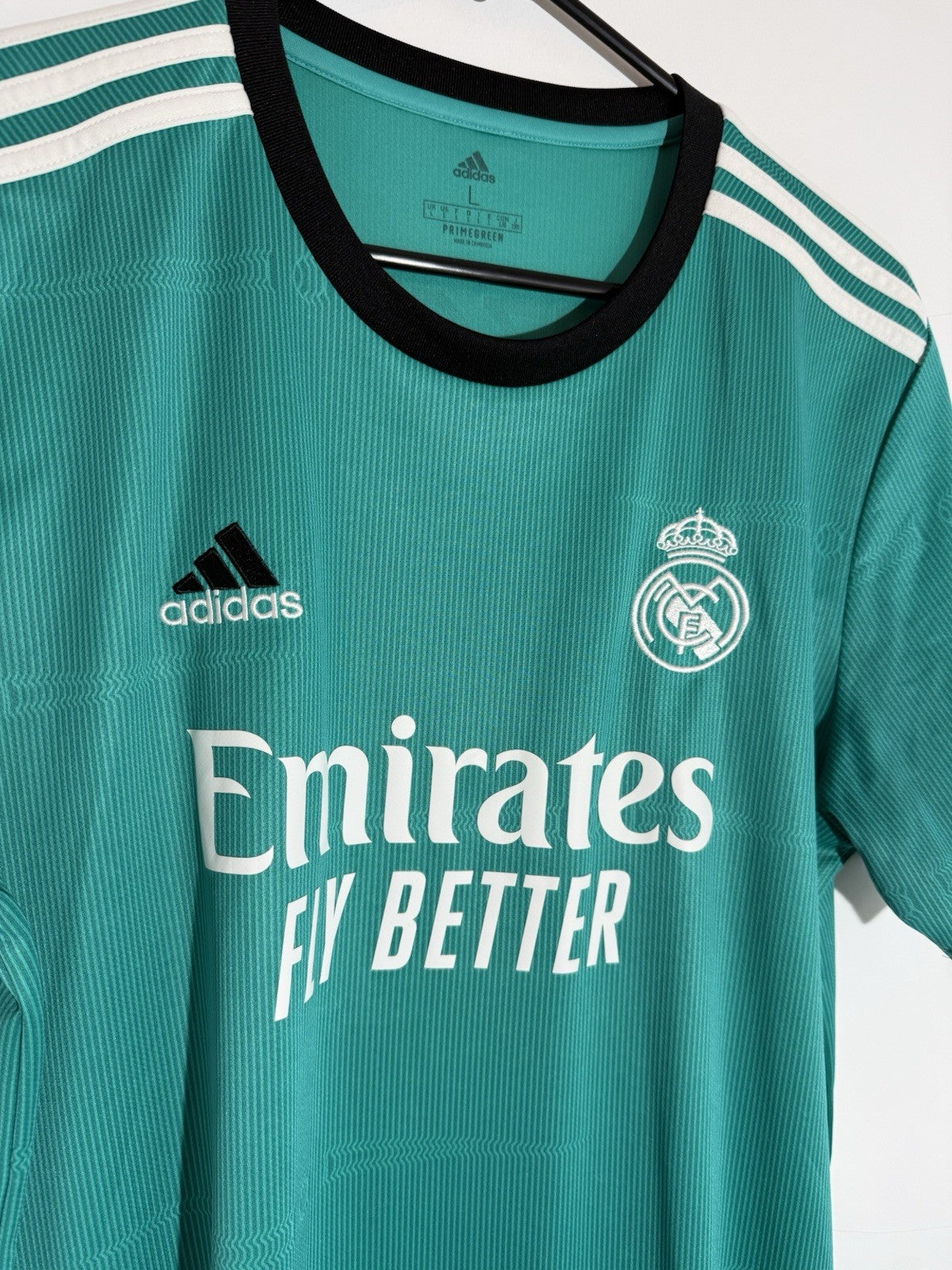 Real Madrid Hazard #7 2021/22 Large 3rd Shirt Excellent Condition H40951