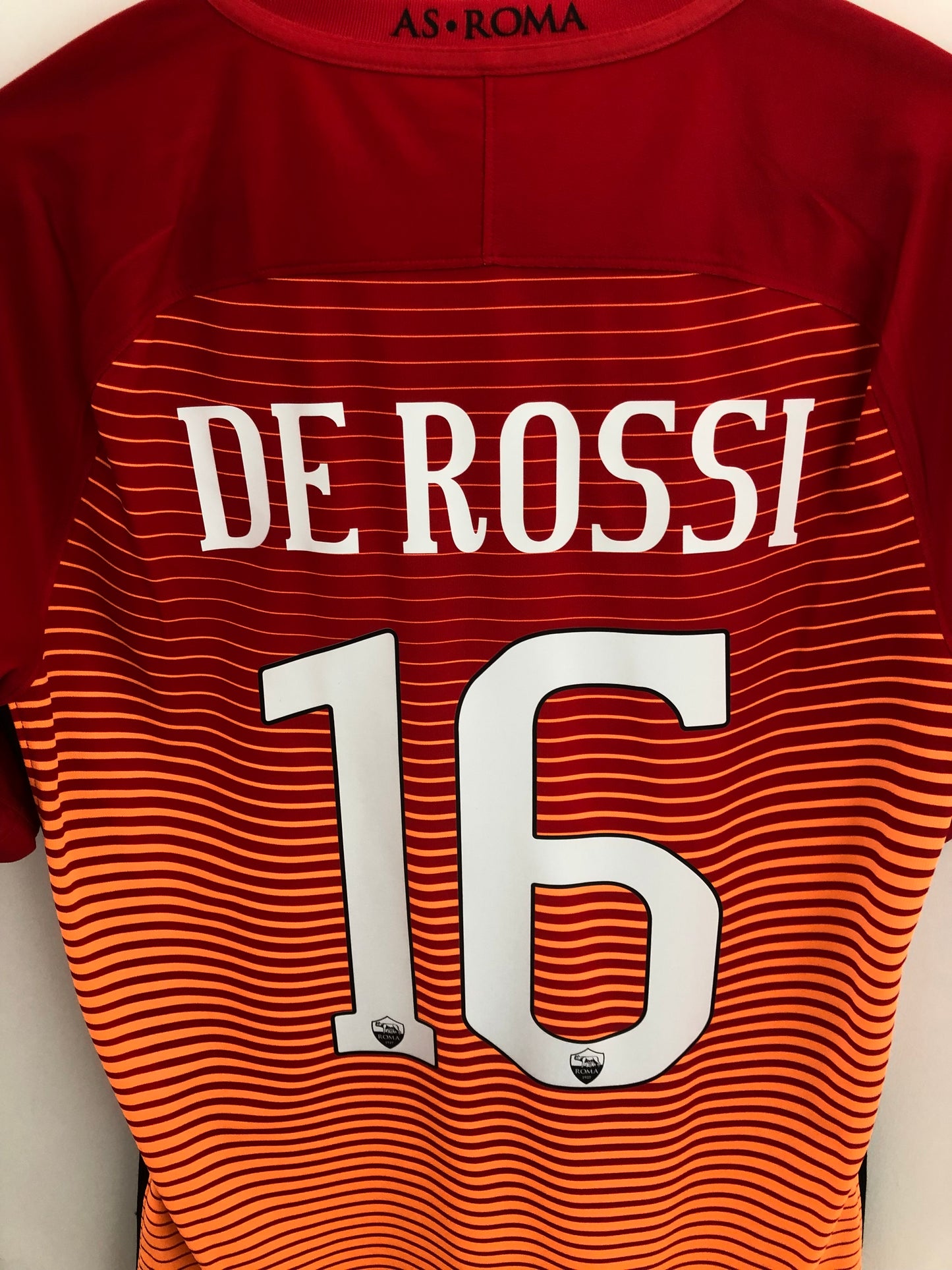 De Rossi #16 AS Roma 2016/17 3rd Medium Shirt Excellent Condition 776959-660