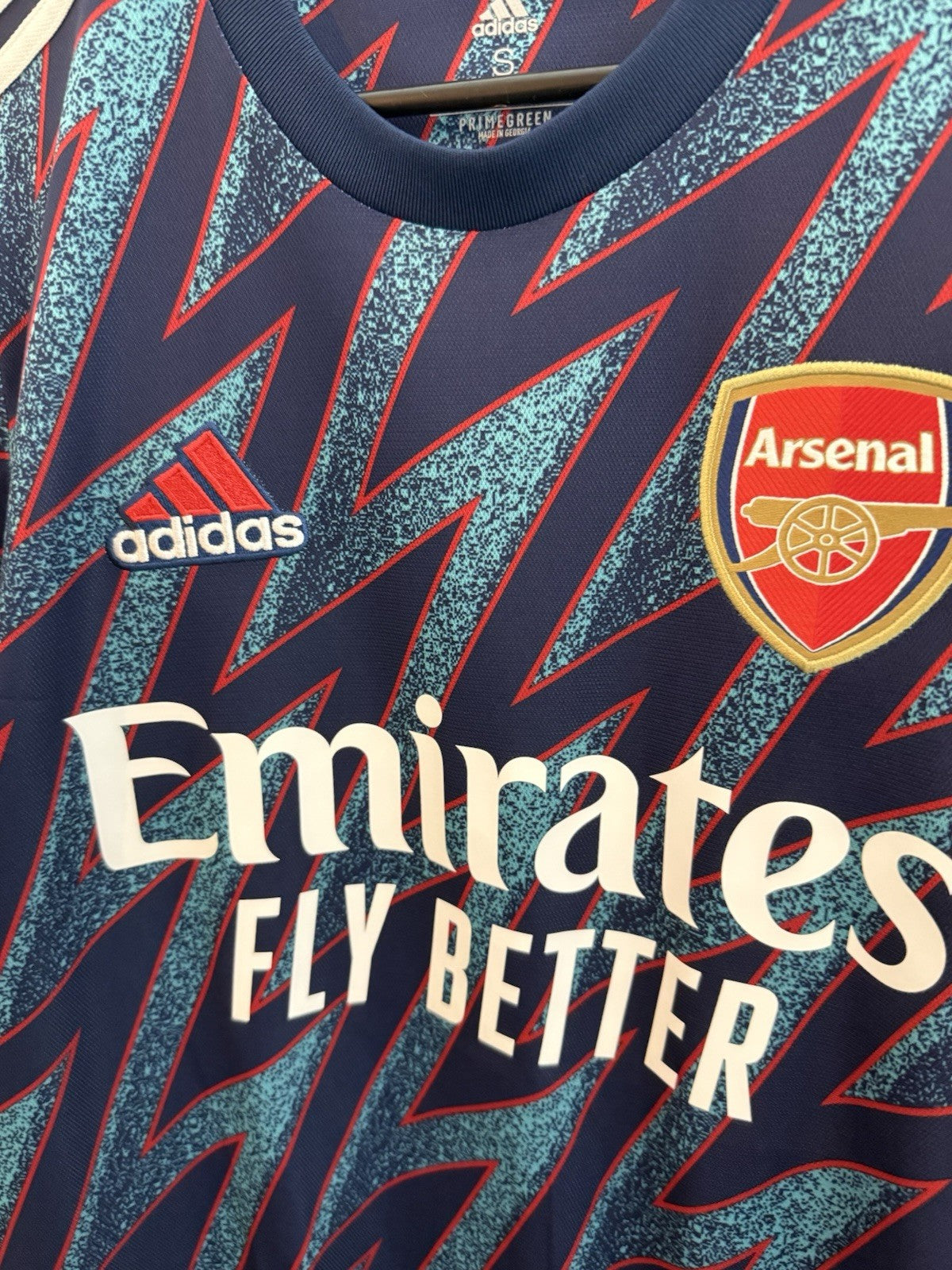 Arsenal Saka #7 2021/22 Small 3rd Shirt Adidas Excellent Condition GM0213