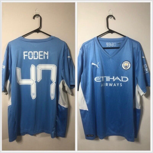 Foden #47 Manchester City 2021/22 2XL Home PUMA Shirt Very Good Condition