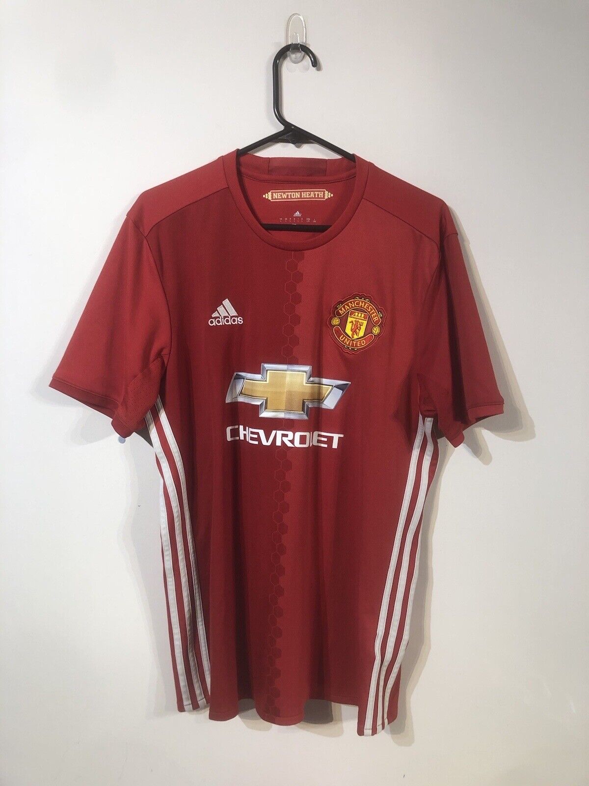 Pogba #6 Manchester United Large 2016/17 Home Shirt Adidas Good Condition