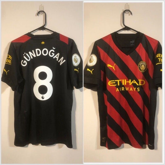 Gundogan #8 Manchester City Treble 2022/23 Large Away Shirt Excellent Condition