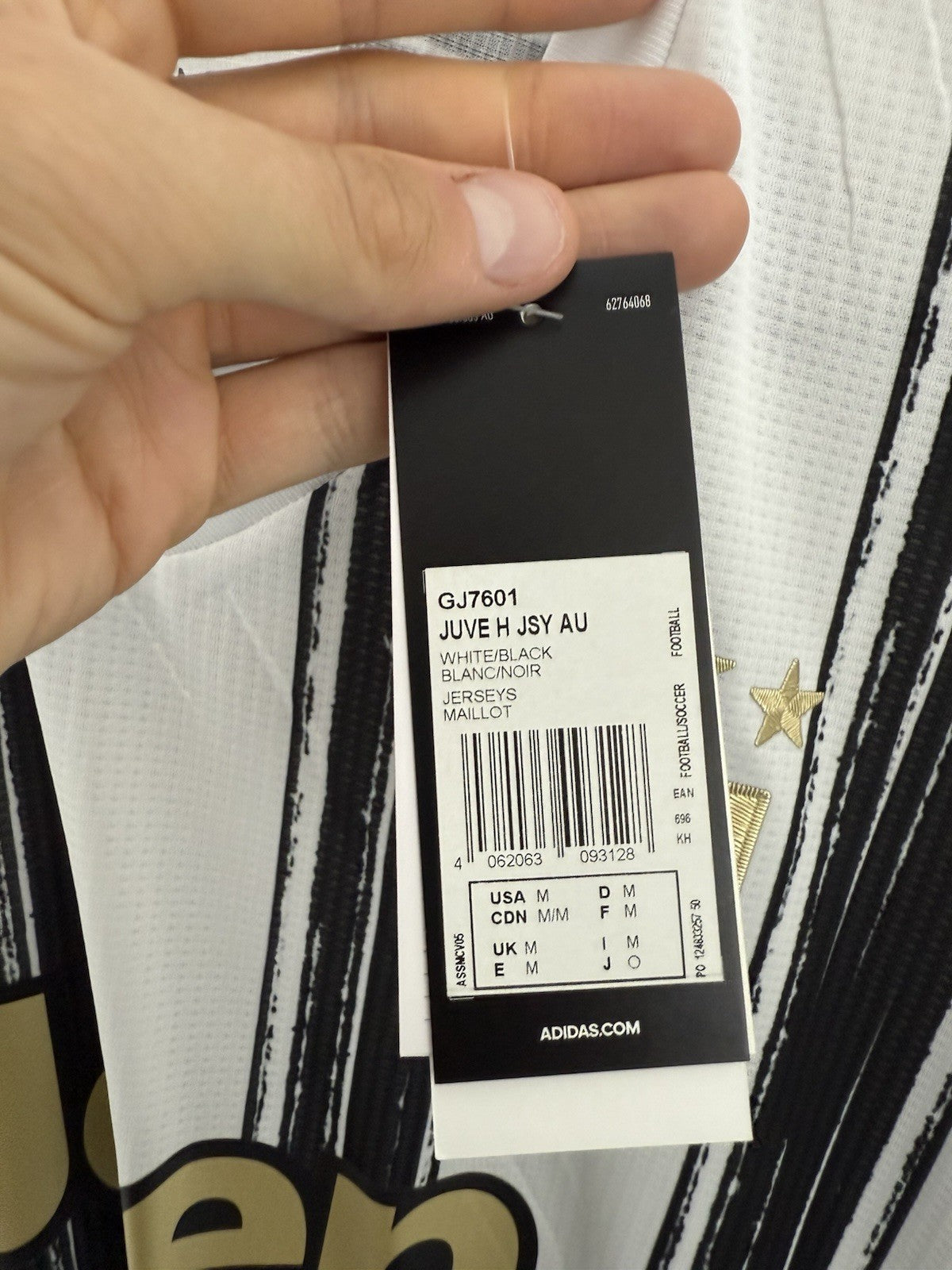 Juventus Bonucci #19 2020/21 Medium Home Authentic Shirt Adidas BNWT GJ7601