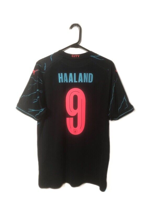 Haaland 9 Manchester City 2023 24 Large 3rd Shirt Excellent Condition 770460 03