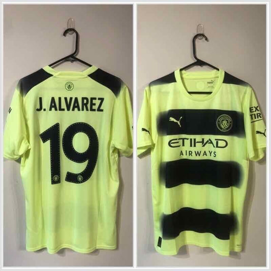 J. Alvarez #19 Manchester City 2022/23 Treble Large 3rd Football Shirt Puma BNWT