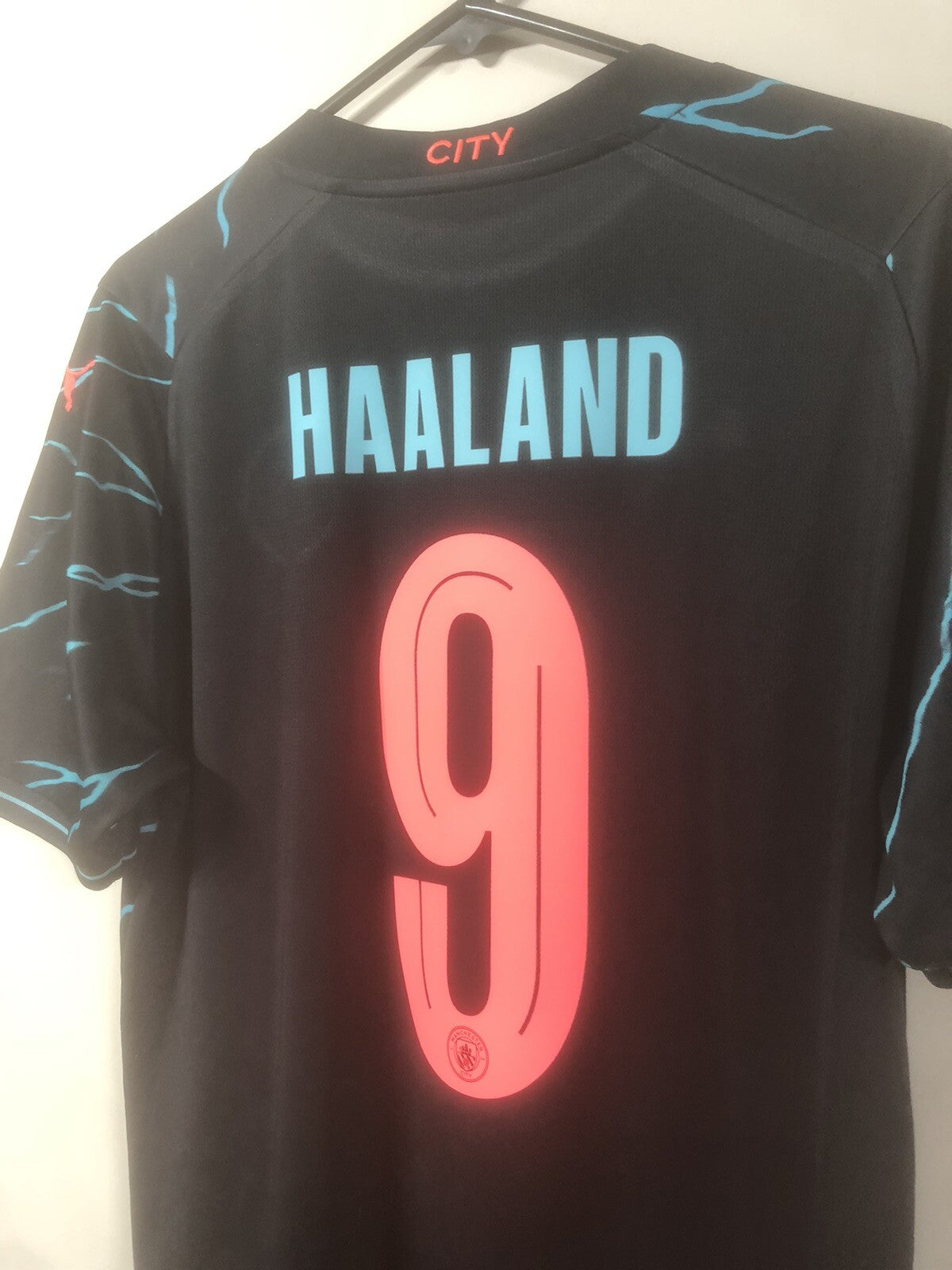 Manchester City Haaland #9 2023/24 Large 3rd Shirt Excellent Condition 770460-03