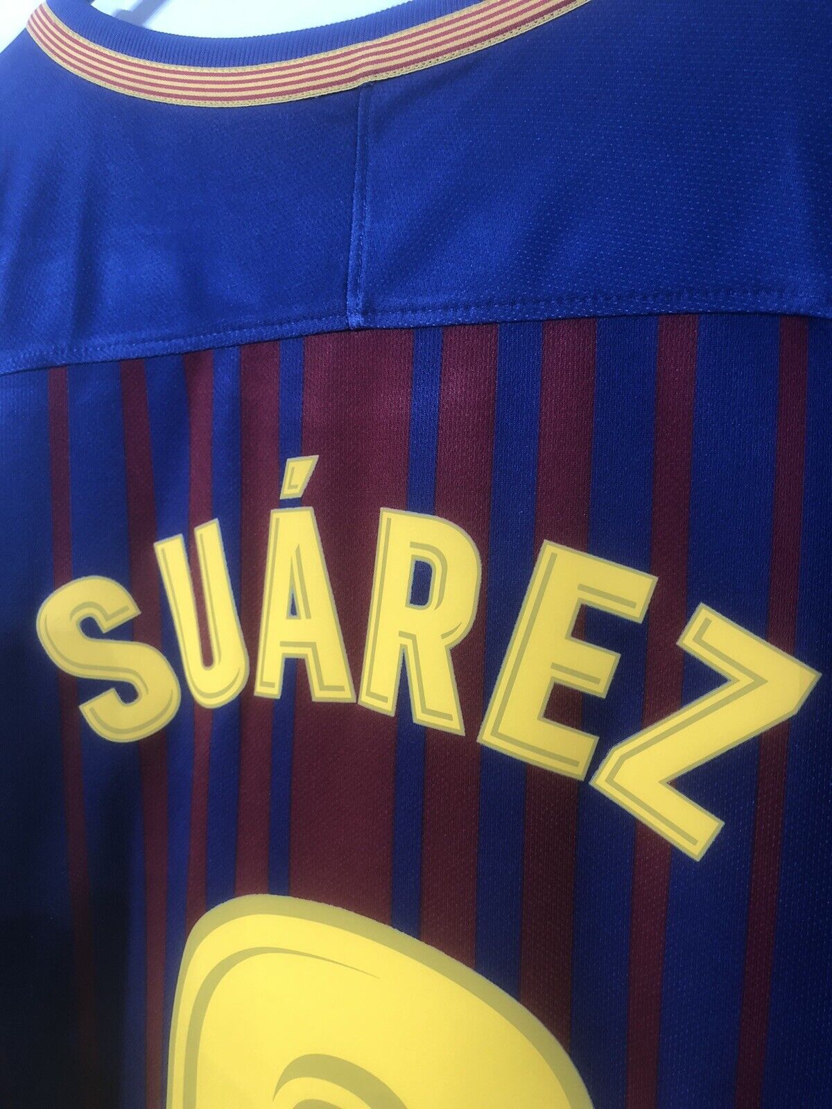 Suarez 9 Barcelona Xl 2017 18 Home Shirt Nike Excellent Condition 847255 457