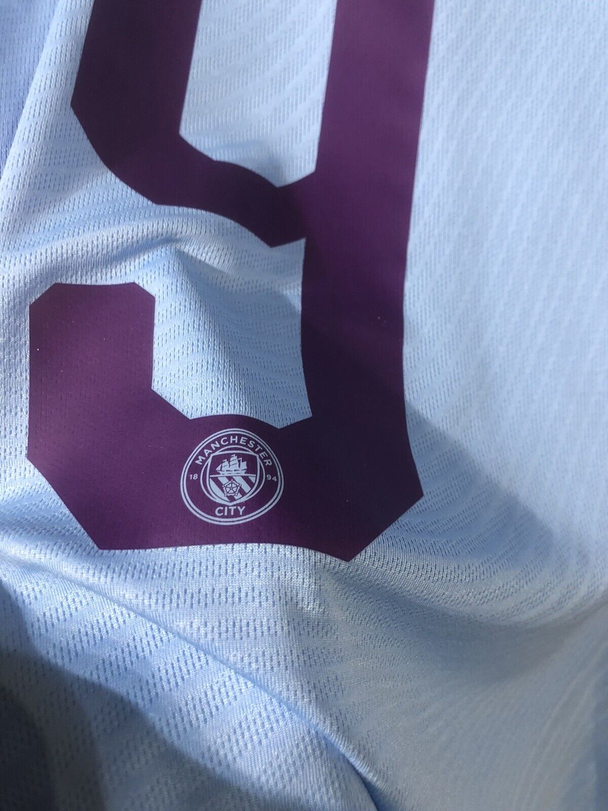 G. Jesus #9 Manchester City 2019/20 Small L/S Home Shirt Puma Excellent Conditio