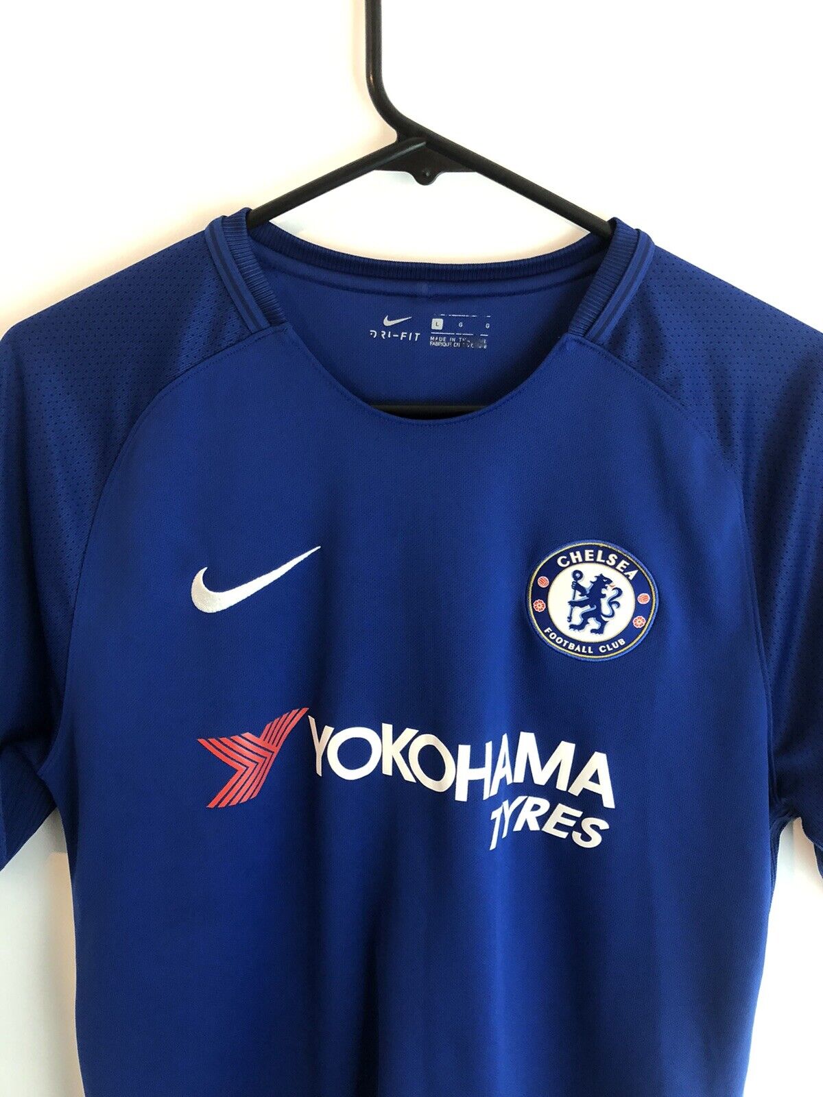 Hazard #10 Chelsea Large 2017/18 Home Shirt Nike Excellent Condition 905513-496