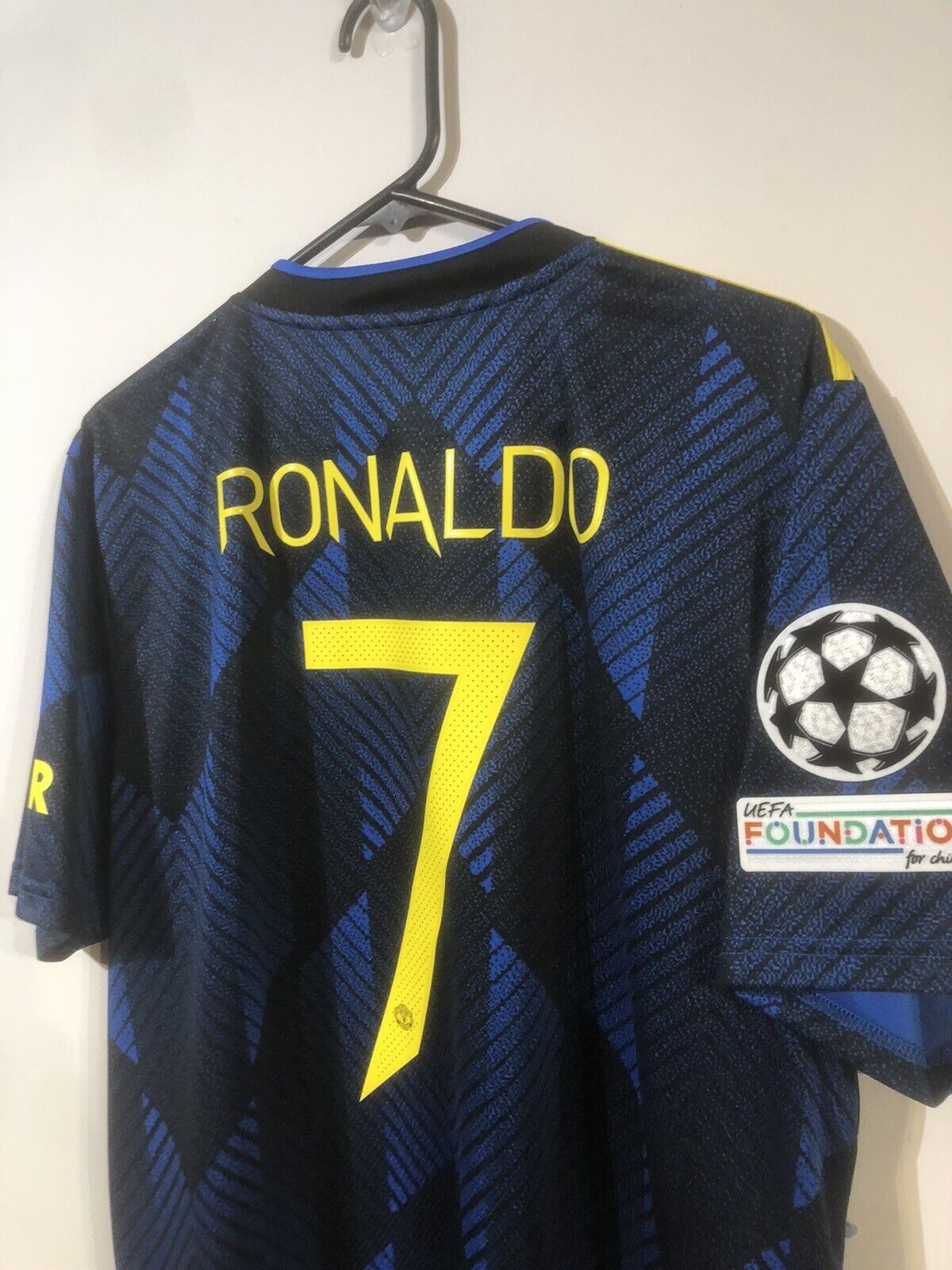 Ronaldo #7 Manchester United X-Large 2021/22 CL 3rd Shirt BNWT