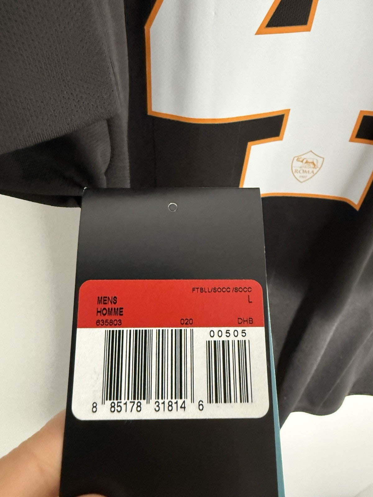AS Roma Manolas #44 2014/15 Medium 3rd Shirt BNWT 635803-020