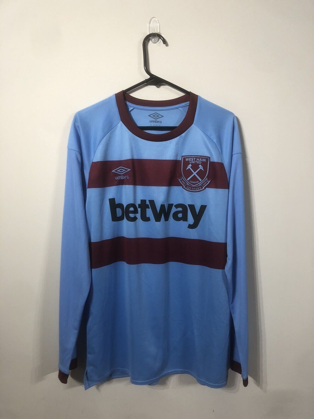 Noble #16 West Ham United 2020/21 Large L/S Away Shirt Umbro Excellent Condition