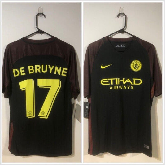 De Bruyne #17 Manchester City 2016/17 Medium Away Football Shirt Nike BNWT