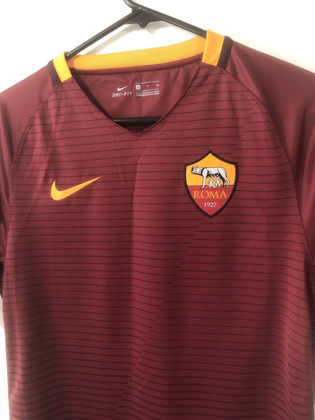 Perotti #8 AS Roma 2016/17 Small Home Football Shirt Nike Very Good Condition