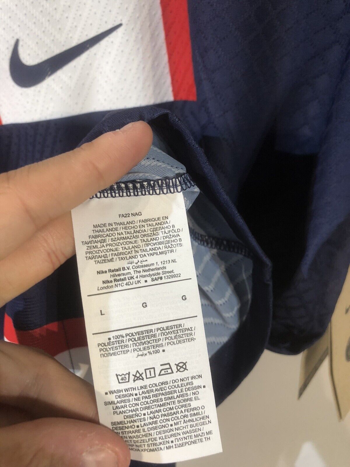 Messi #30 Paris St Germain CL DriFitAdv 2022/23 Large Home Shirt Excellent Condi