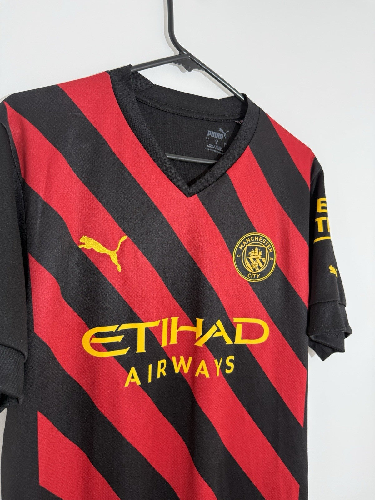 Man City De Bruyne #17 2022/23 Large Away Shirt Excellent Condition 765722-02